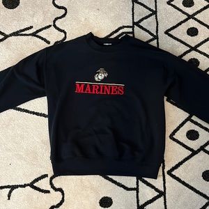 Embroidered Marines Navy Crewneck sweater